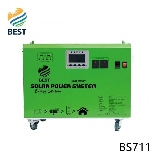 صندوق طاقة شمسية متكامل مع محول بيور ساين ويف 1000...