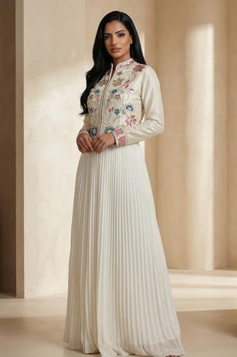 جلابية سادة بأكمام طويلة 460503