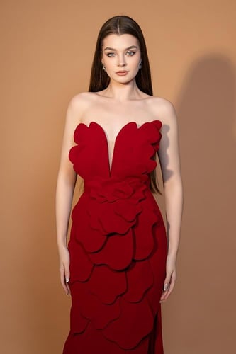 فستان كريب فاخر 176335