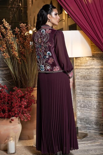 جلابية سادة بأكمام طويلة 460503