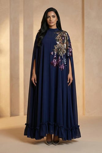 جلابية شيفون بتطريز ترتر وكريستال 469362