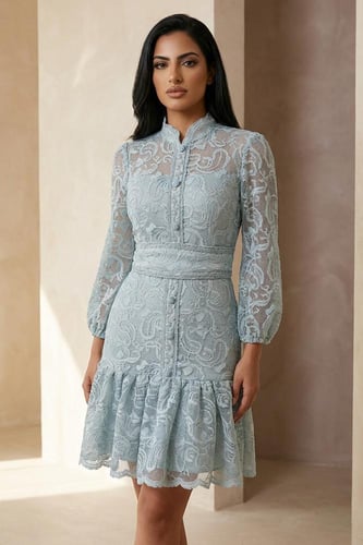 فستان ميدي دانتيل فاخر 469865