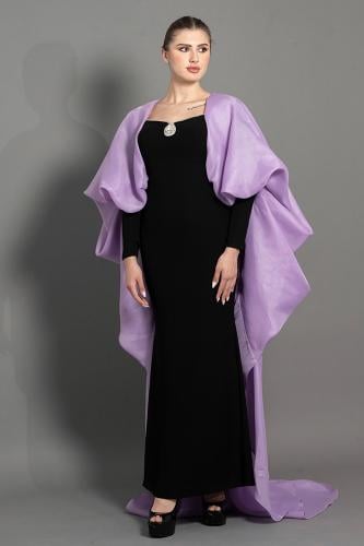 فستان كريب بأكمام طويله 176273