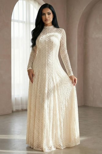 فستان طويل بأكمام طويلة 467539