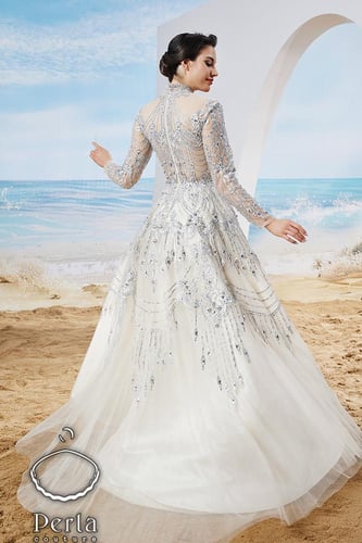 فستان سهره تول كلوش 445185