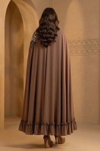 جلابية شيفون بتطريز ترتر وكريستال 469362