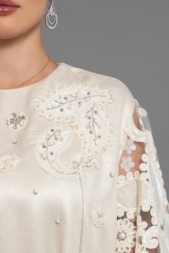 جلابية بتطريز لؤلؤ 469916