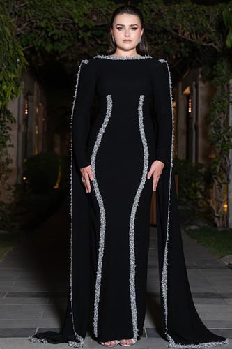 فستان كريب انيق ومميز 176275