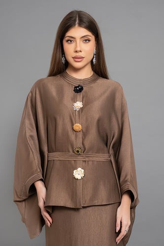 طقم ببلوزة واسعة وتنورة طويلة 469645