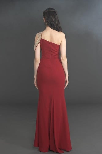 فستان سهرة احمر موديل 176233