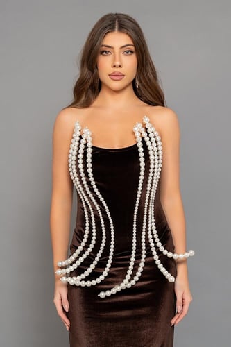 فستان مخمل أوف شولدرز 463508