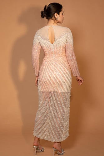 فستان سهرة تول مطرز 445251