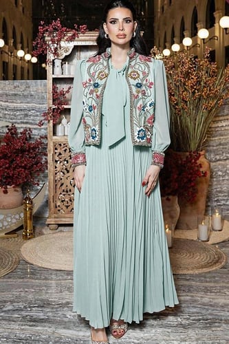 جلابية سادة بأكمام طويلة 460503