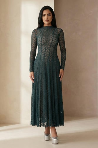 فستان طويل بأكمام طويلة 467539