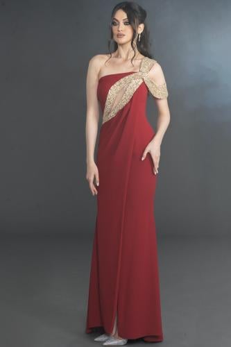 فستان سهرة احمر موديل 176233