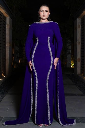 فستان كريب انيق ومميز 176275