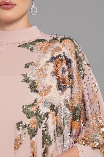 جلابية شيفون بتطريز ترتر وكريستال 469362