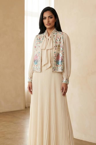 جلابية بليسية سادة بأكمام طويلة 460502