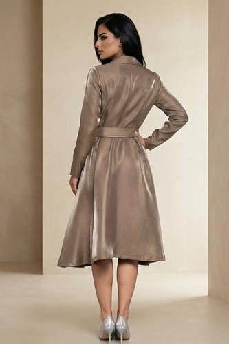 فستان ميدي ساتان فاخر 469219