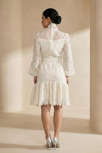 فستان ميدي دانتيل فاخر 469726