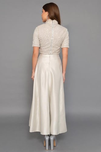 طقم تويد ببلوزة فيونكة كريستال 469075