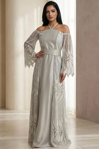 جلابية دانتيل هالتر مكشوفة 469661