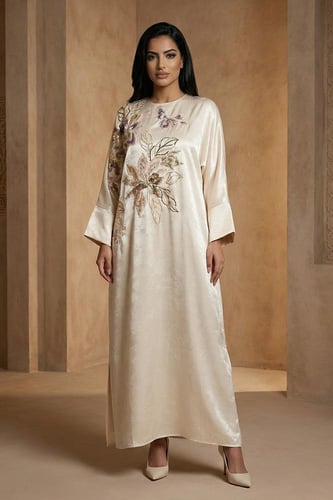 جلابية ساتان مطرزة 469681