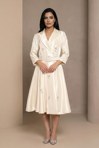 فستان ميدي ساتان فاخر 469219