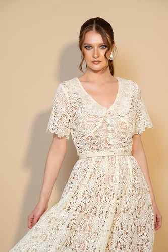 فستان ميدي دانتيل 468455