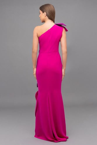 فستان كريب فاخر بكتف واحد 176346