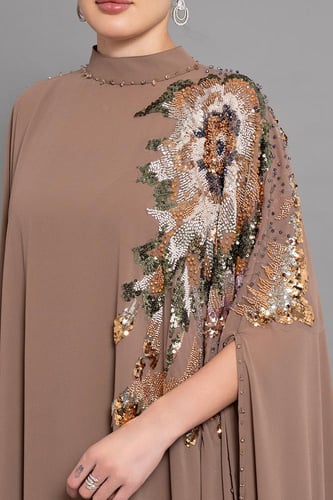 جلابية شيفون بتطريز ترتر وكريستال 469362