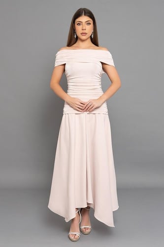 فستان ميدي أوف شولدرز 460370