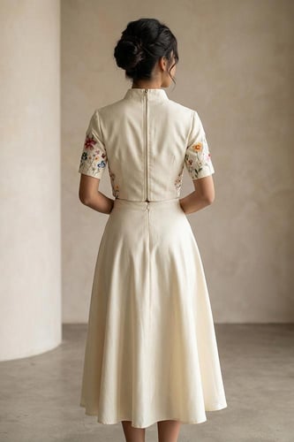 طقم كريب أنيق ببلوزة ناعمة 469506