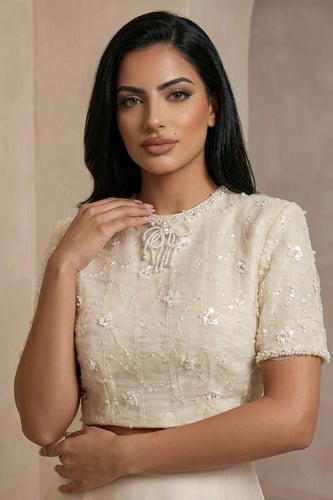 طقم توب تول مطرز 469871