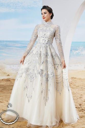 فستان سهره تول كلوش 445185