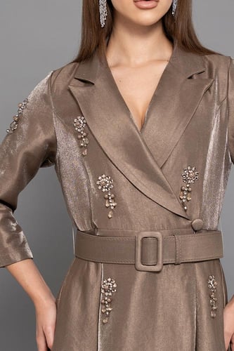 فستان ميدي ساتان فاخر 469219