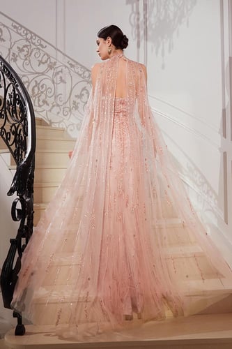 فستان سهرة تول مطرز بالكامل 445230