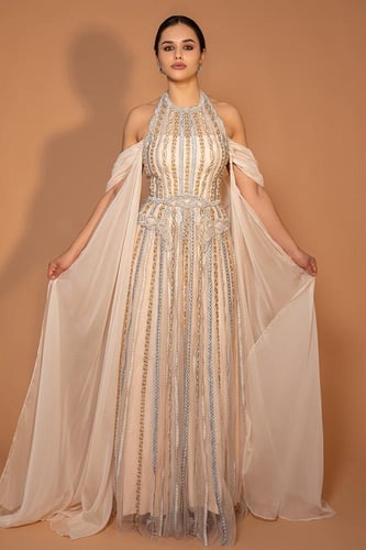 فستان سهرة فاخر بقصة هالتر 445239