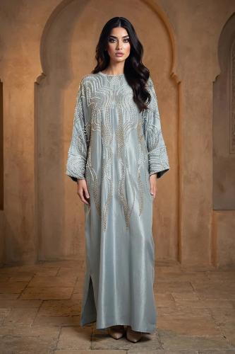جلابية بتصميم واسع وتطريز كريستال 460819