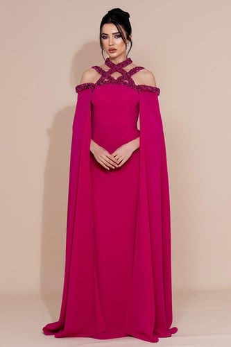 فستان كريب بقصة الهالتر 176304