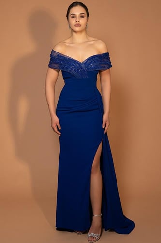 فستان كريب أوف شولدر 176312