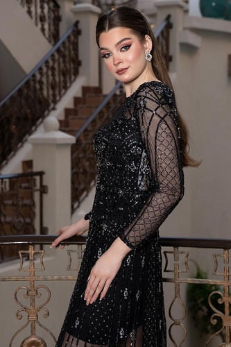 فستان سهرة فخم و أنيق من التول 445246