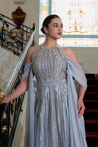 فستان سهرة فاخر بقصة هالتر 445239