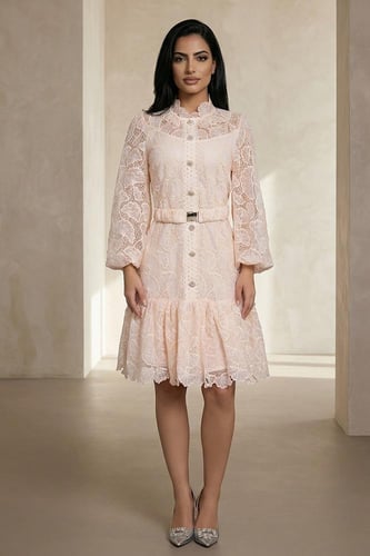 فستان ميدي دانتيل فاخر 469726