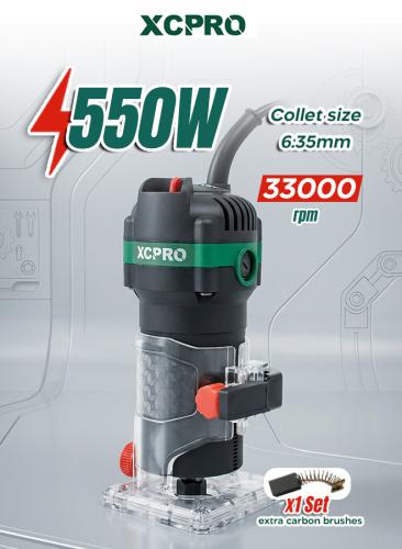 راوتر نجارة تريمر XCPRO كهرباء 550 واط مقاس 6 مم
