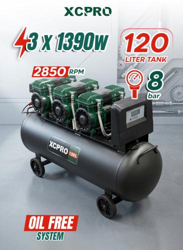 كمبروسر كاتم صوت 3 متور 120 لتر 3×1390 واط Air com...