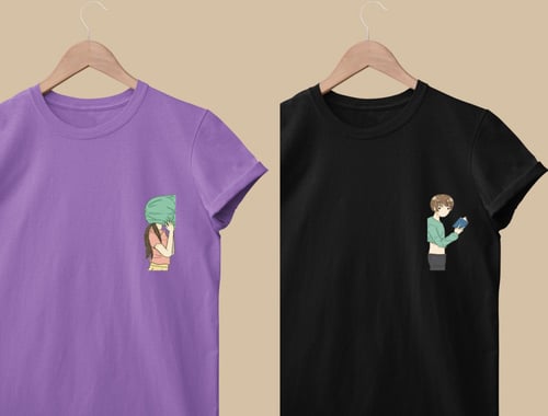 طقم كبلز (تيشرتين ، بلوفرين)