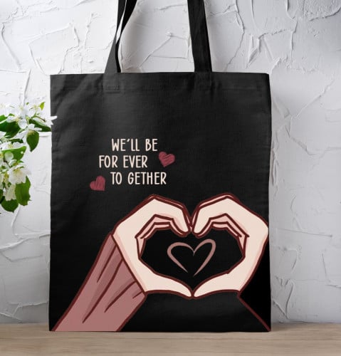 حقيبة قماشية - نبقى للأبد