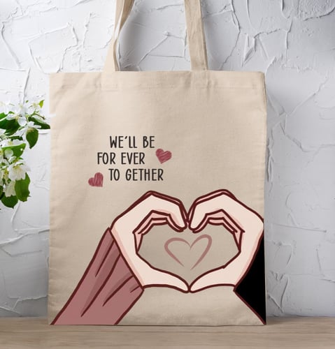 حقيبة قماشية - نبقى للأبد