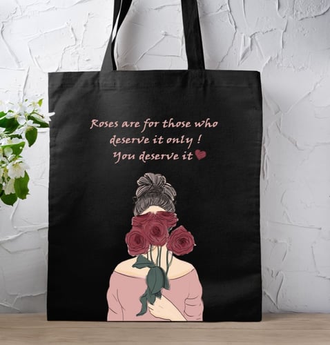 حقيبة قماشية - الورد لمن يستحقه